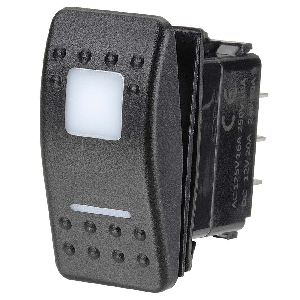 Narva 63168BL 12/24V On/Off/On LED Illuminated Sealed Rocker Switch (Red)