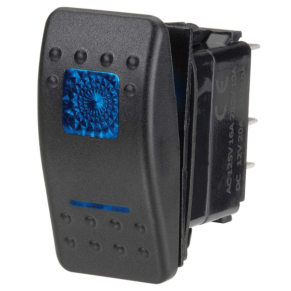 Narva 63123BL 12 Volt Illuminated Off/On Sealed Rocker Switch (Blue)