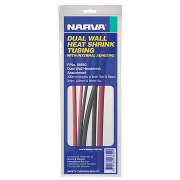 Narva Dual Wall Heatshrink Tubing Assortment 3mm - 6mm Dia. 56650