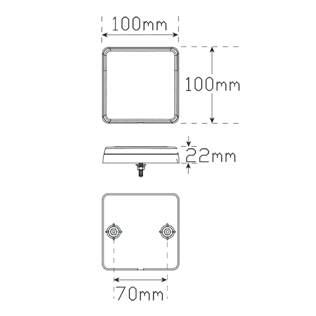 LED Autolamps 101BAR Rear Combination Lamp Trailer Lamp