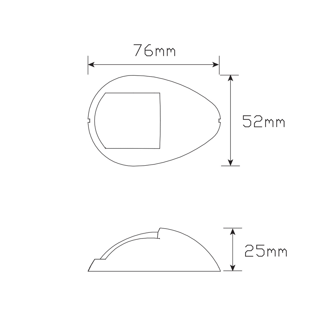 LED Autolamps 52WG Starboard Navigation Lamp