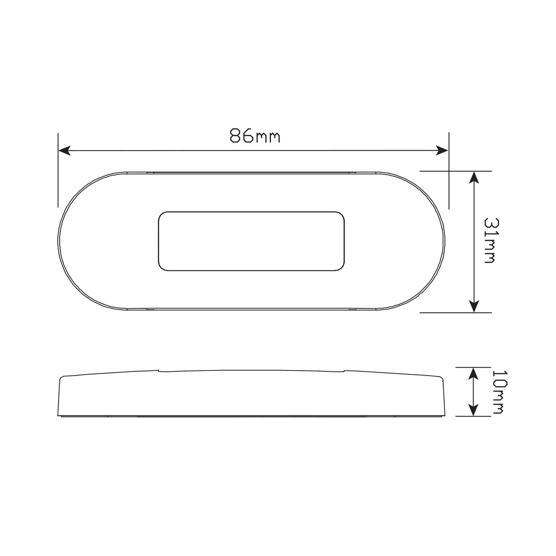 LED Autolamps 86RM Rear End Outline Marker