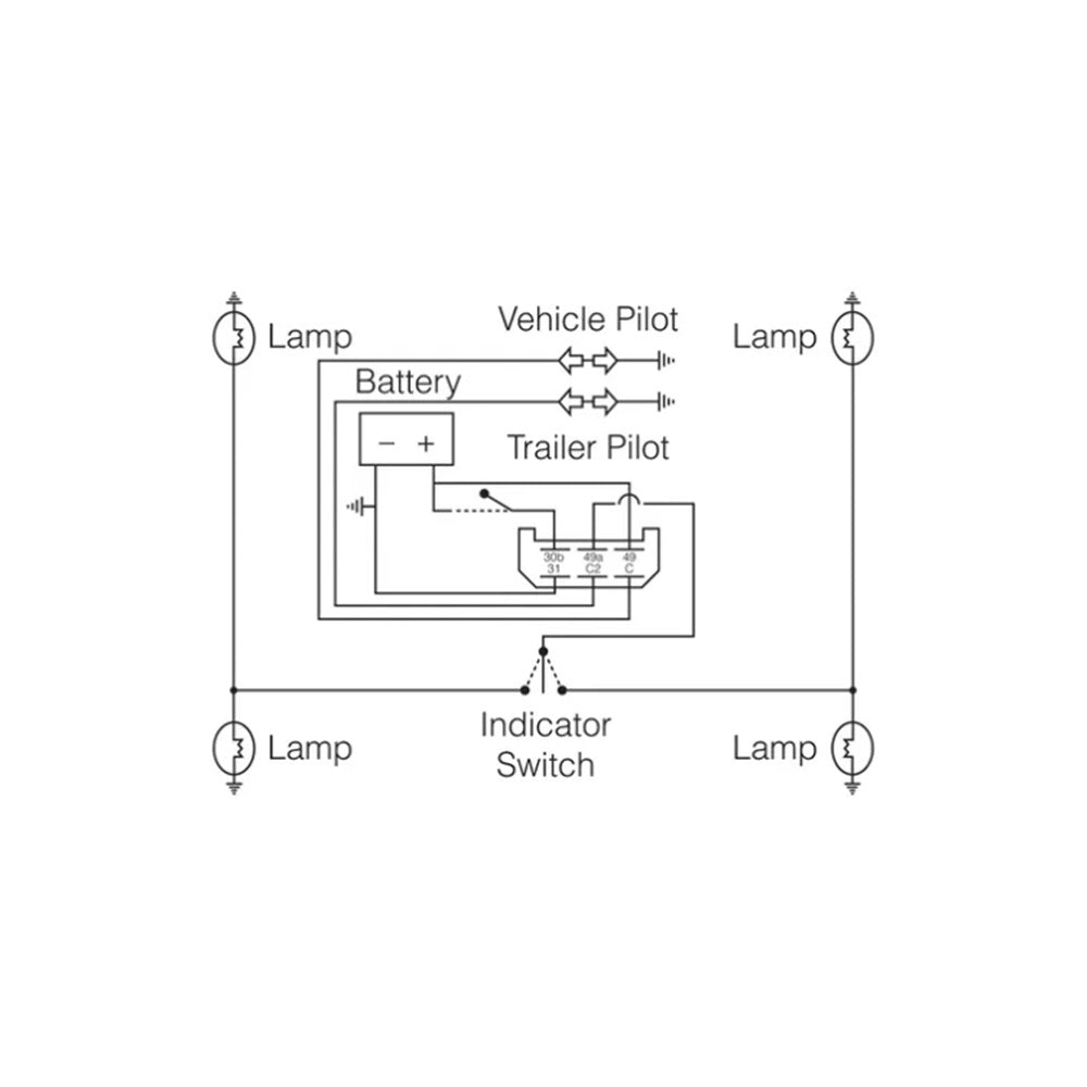 Narva 68269BL 24V 6 Pin Heavy Duty Electronic Flasher