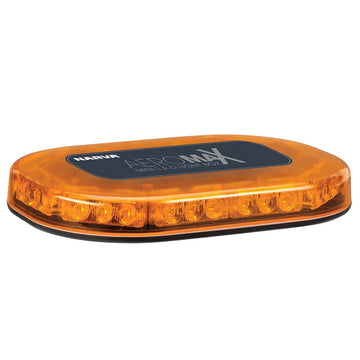 Narva 85010A 12/24 Volt  Aeromax Mini LED Light Box (Amber) Flange Base With Amber Lens