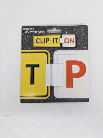 Clip It On 2 x White Clips For P/L Plates - B2C2CCW