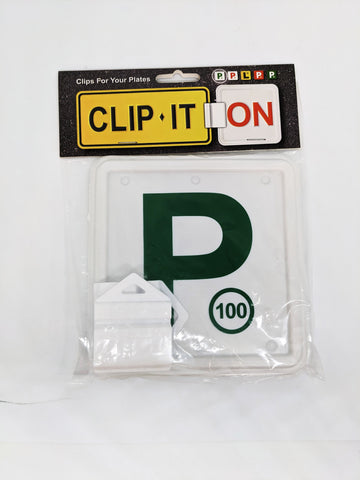 Clip It On 2 x Green P Plates - SUITS NSW - B2C2CGWP100