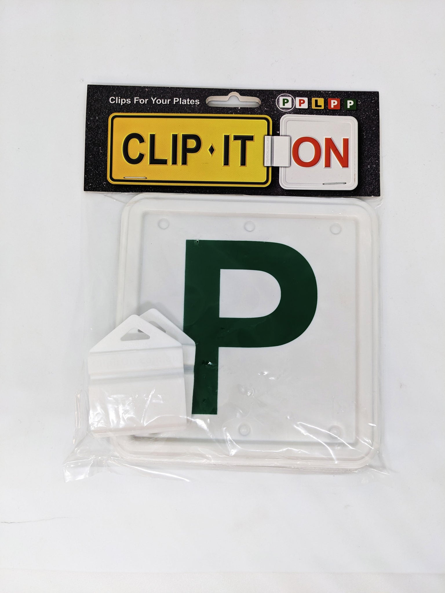 Clip It On 2 x Green P Plates - SUITS ACT & QLD - B2C2CGWP