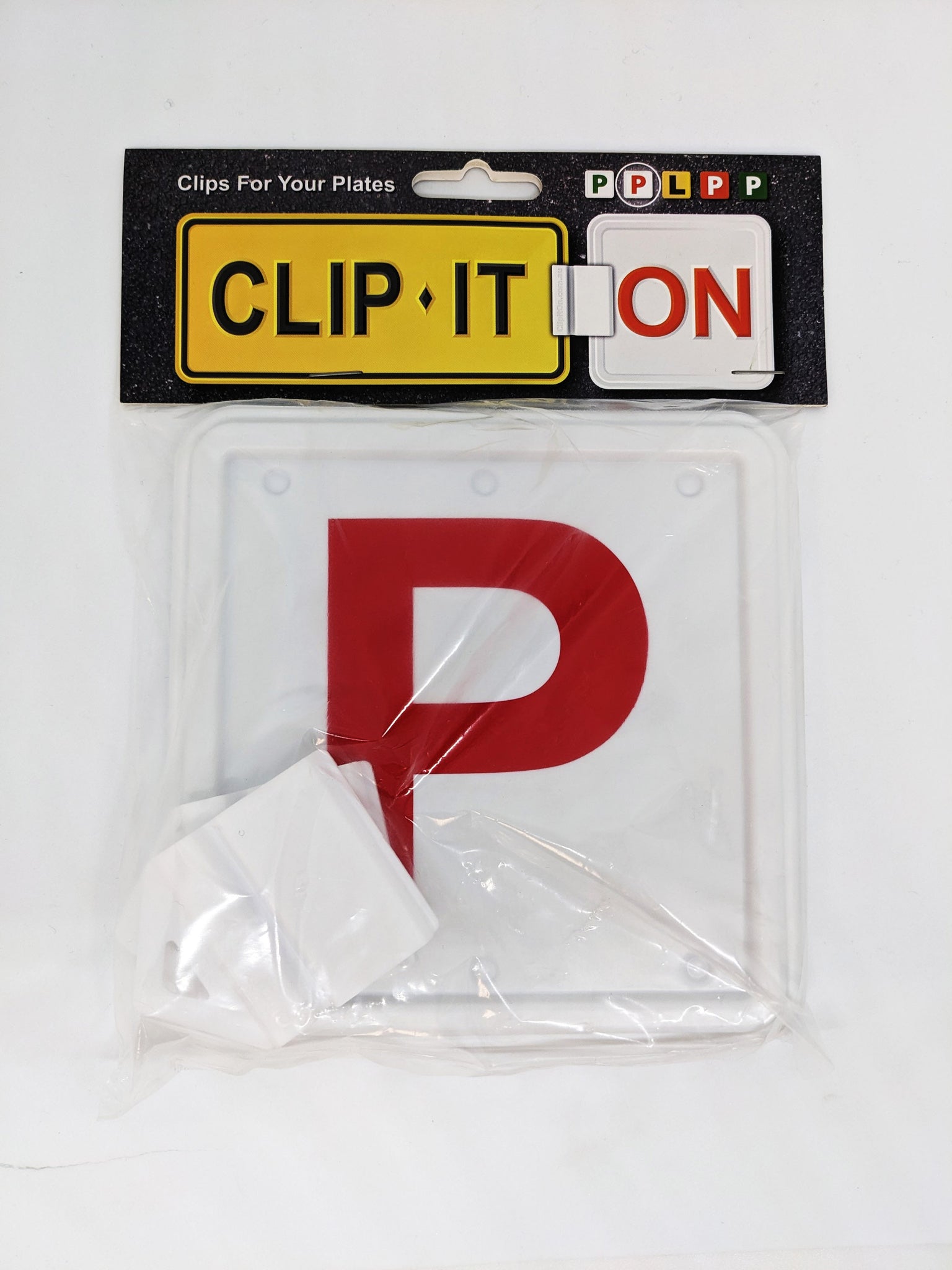 Clip It On 2 x Red P Plates - Suits ACT, QLD, SA, TAS - B2C2CRWP