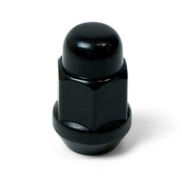 SAAS Single Wheel Nut - 35mm Length, Black, 1/2" Thread, Acorn Bulge Type - 33531BBC