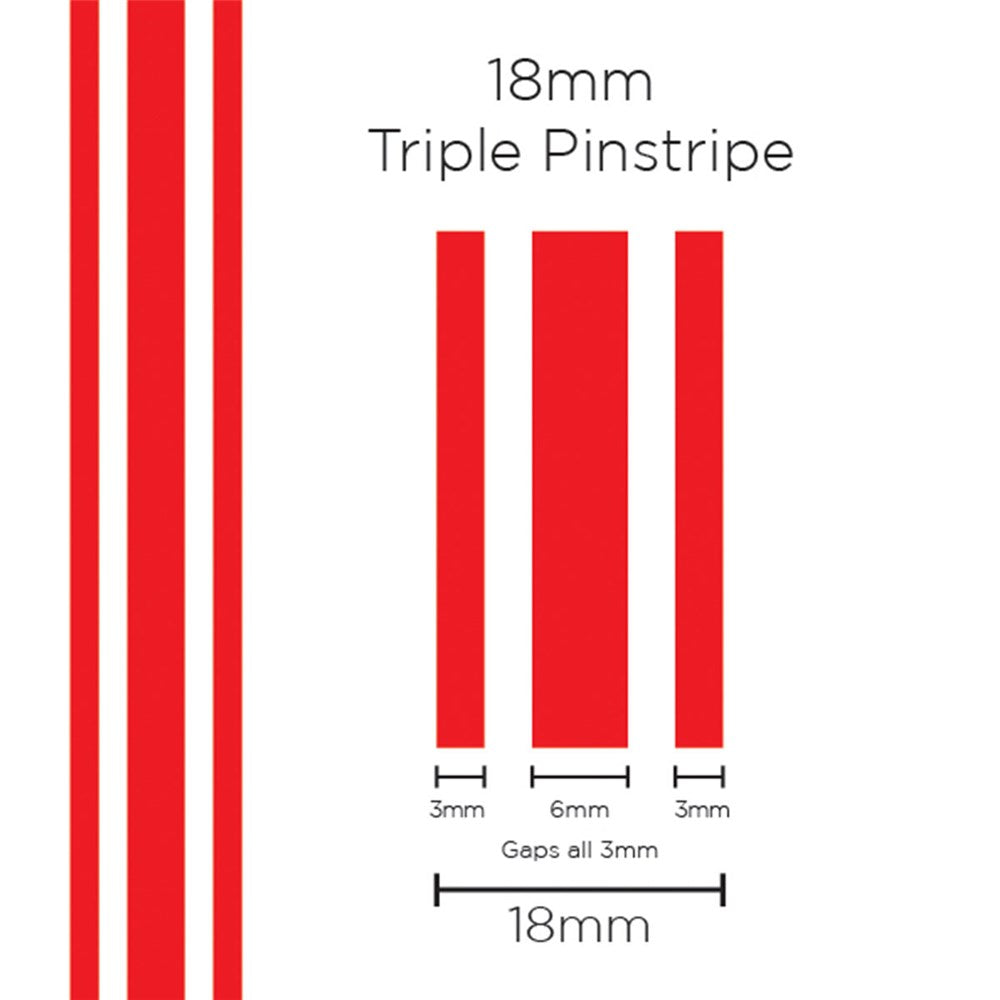 SAAS 18mm Pinstripe - Triple Red (10m) - 11103