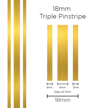 SAAS 18mm Pinstripe - Triple Gold 18mm (10m) - 11106