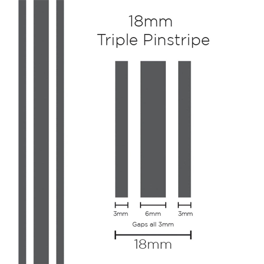 SAAS 11108 18mm Triple Stripe - Charcoal