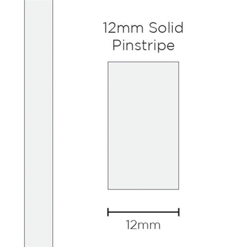 SAAS 12mm Pinstripe - Solid White (10m) - 11402