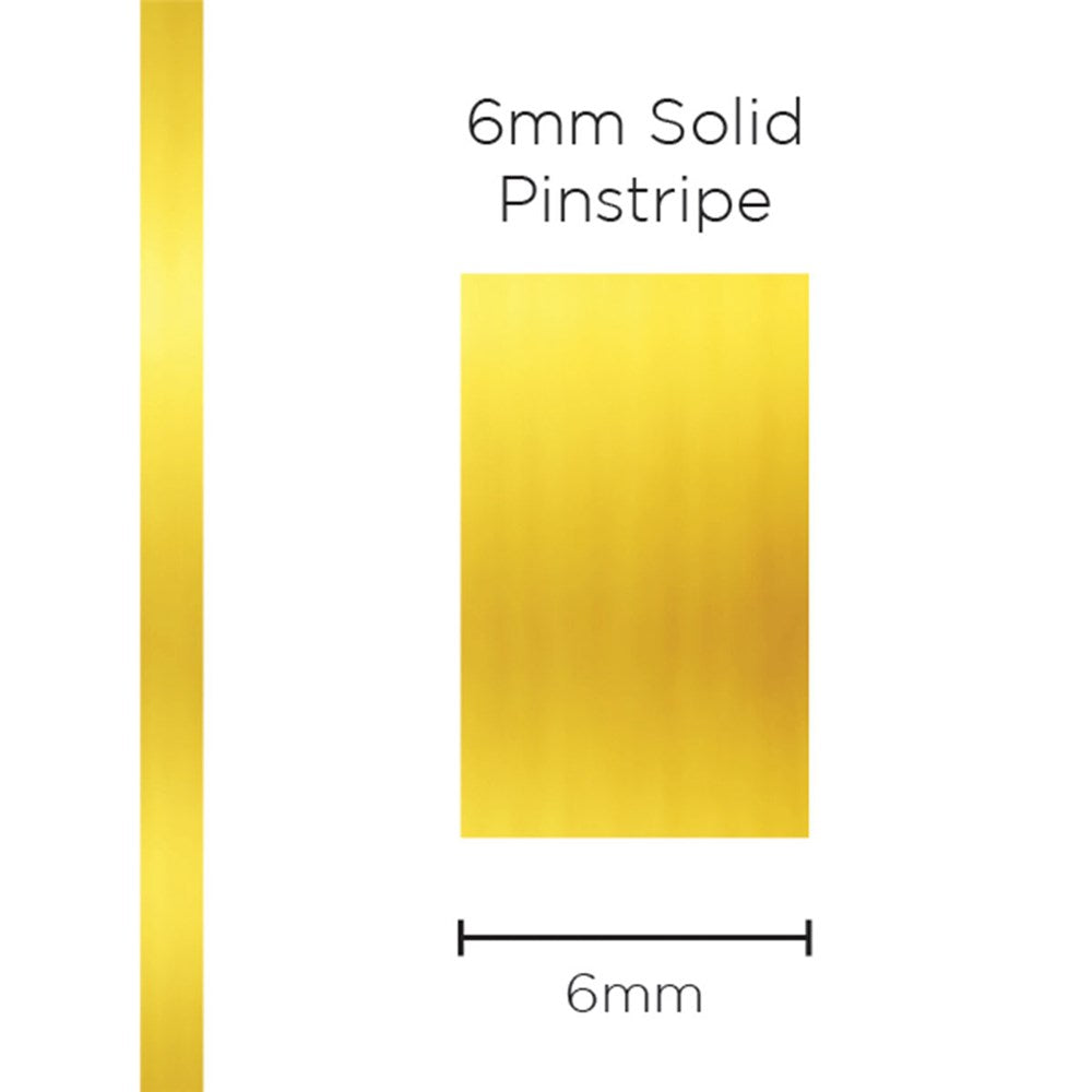 SAAS 1298 Pinstripe 6mm Solid - Gold Mylar