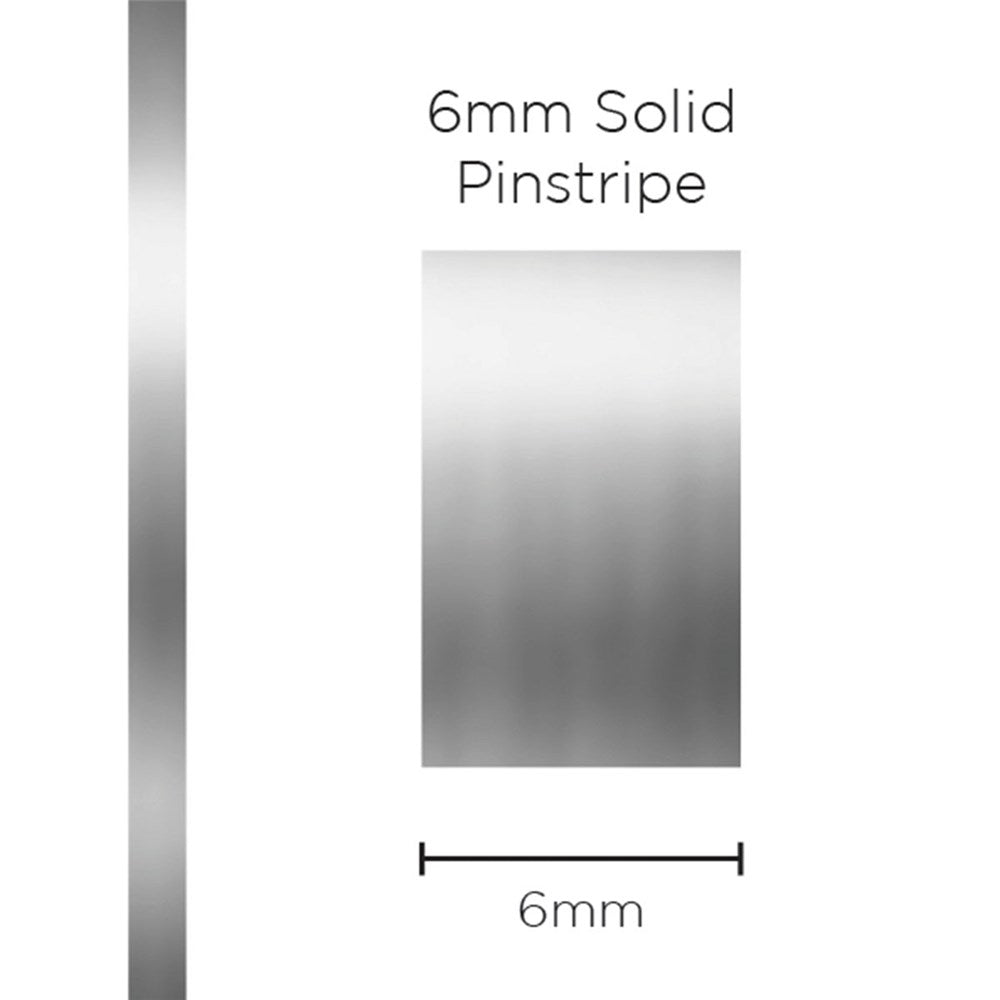 SAAS 1299 Pinstripe 6mm Solid - Chrome Mylar