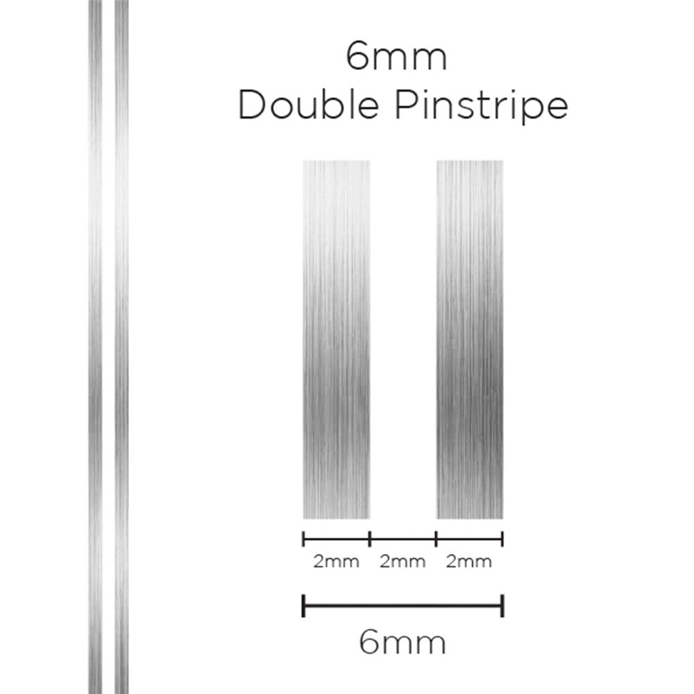 SAAS 1307 Pinstripe 6mm Double Stripe - Silver