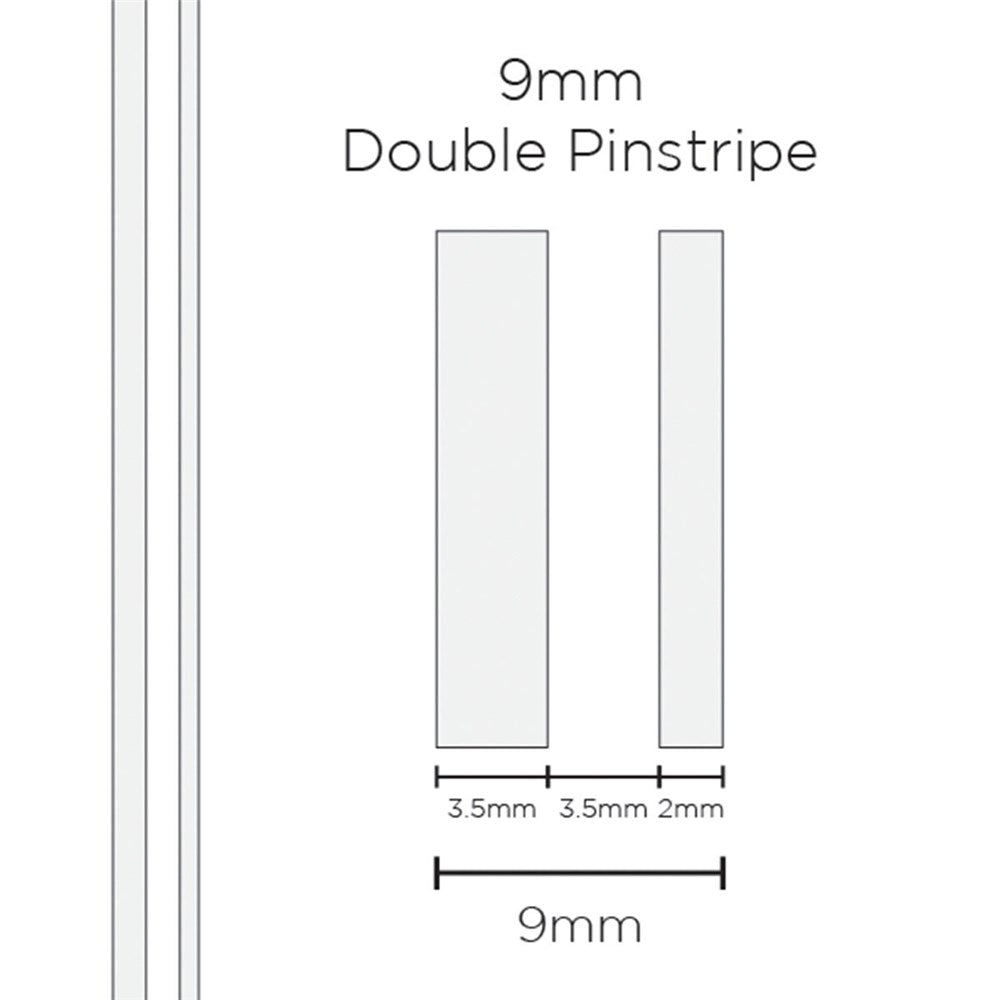 SAAS 9mm Pinstripe - Double White (10m) - 1502