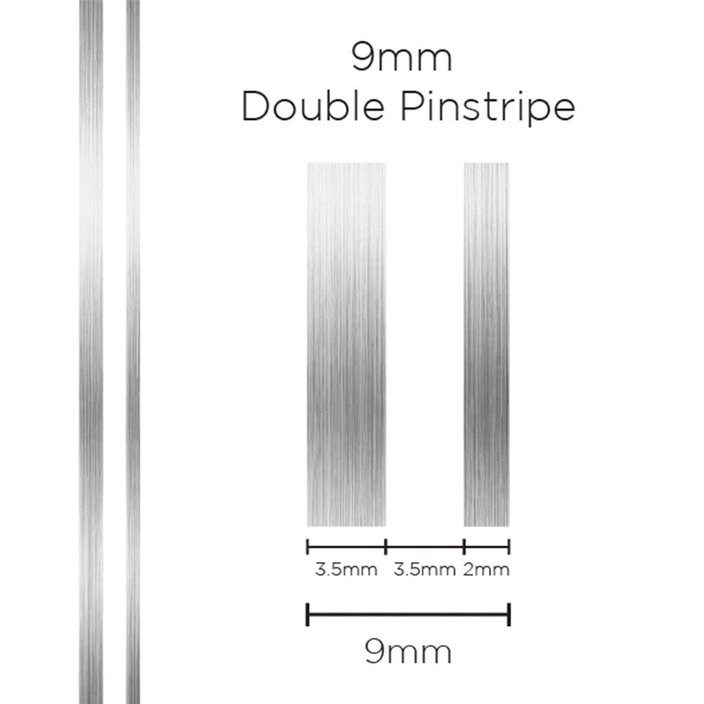 SAAS 1507 Pinstripe 9mm Double Stripe - Silver