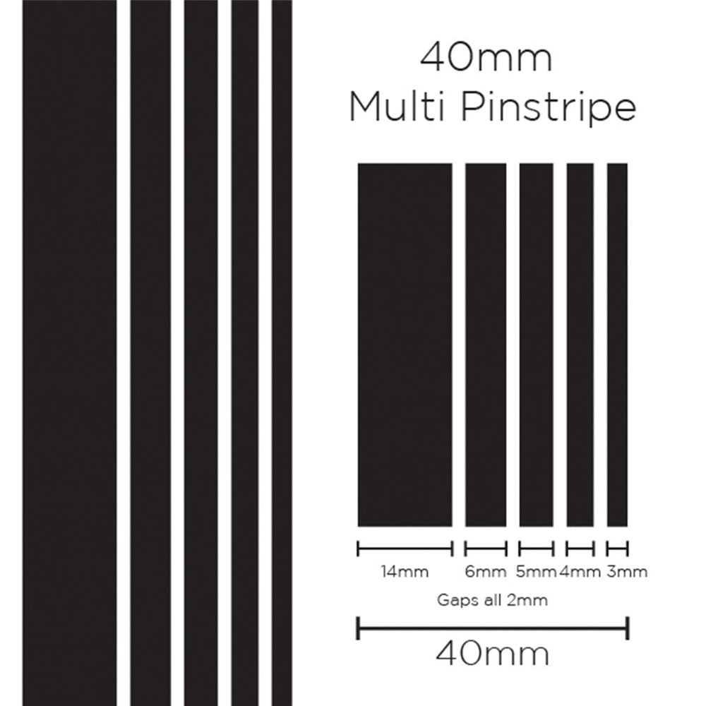 SAAS 1901 Pinstripe 40mm Multi Stripe - Black