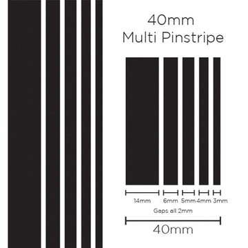 SAAS 1901 Pinstripe 40mm Multi Stripe - Black