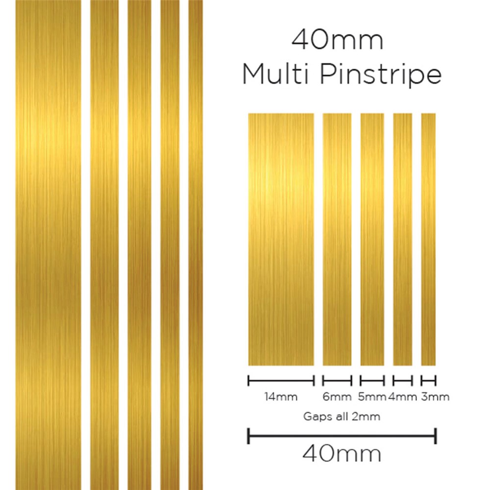 SAAS 1906 Pinstripe 40mm Multi Stripe - Gold