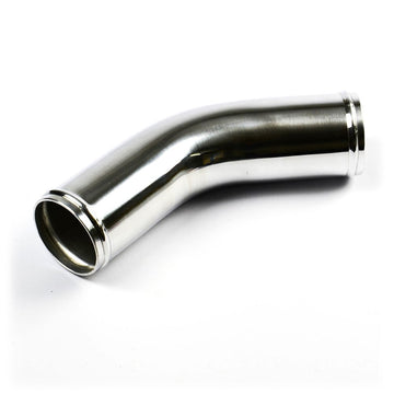 SAAS 45 Degree Angled Polished Aluminium Intercooler Pipe - 76mm/3 Inch ID - SAP7645P