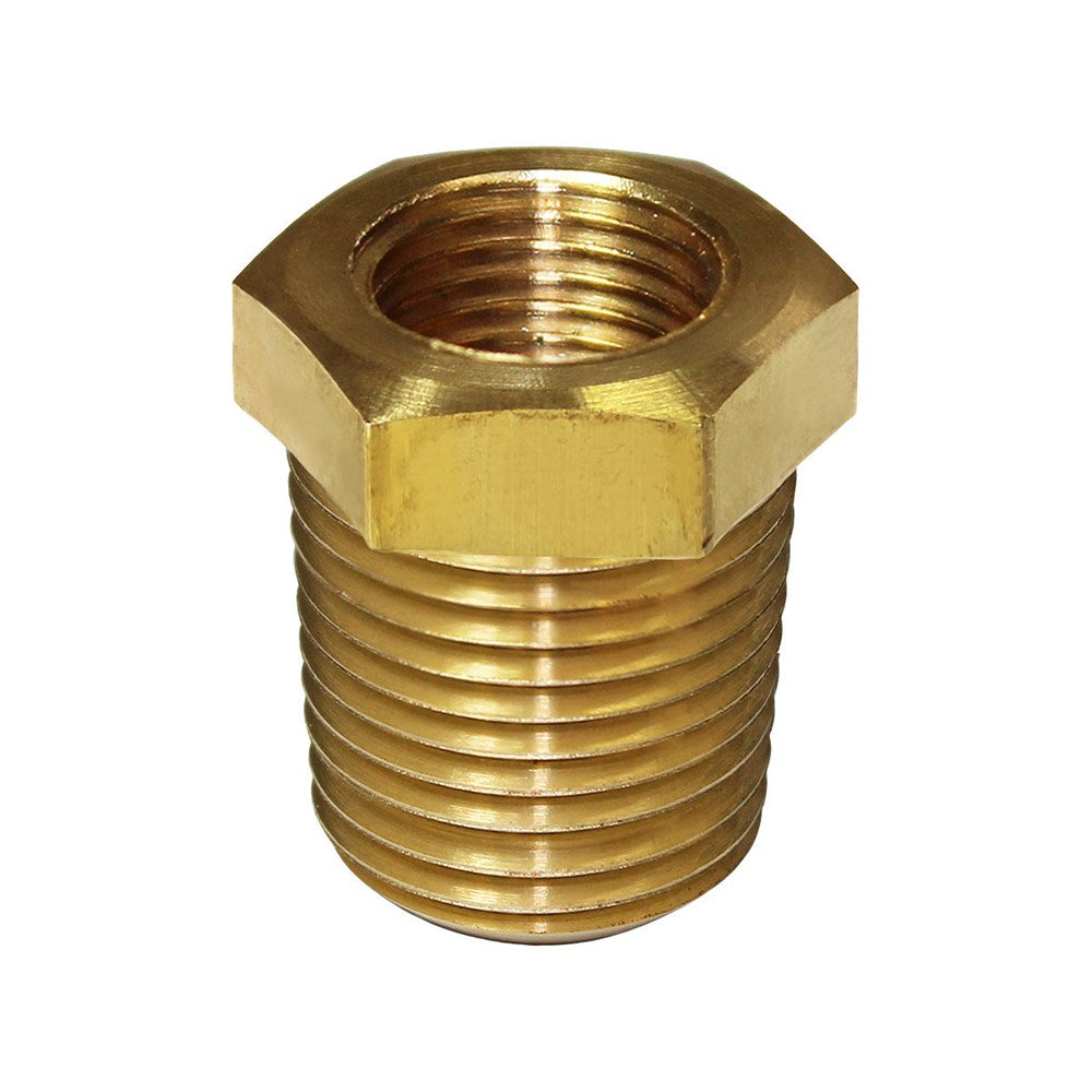 SAAS Brass Sender Adapter Bush 1/4-18 NPT to 1/8-27 NPT - SGA-320050