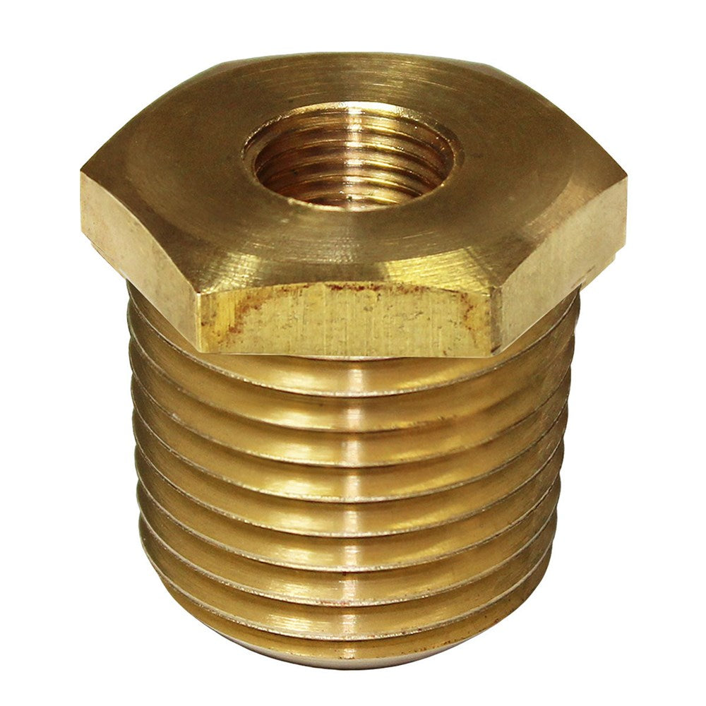 SAAS Brass Sender Adapter Bush 3/8-18 NPT to 1/8-27 NPT - SGA-320051