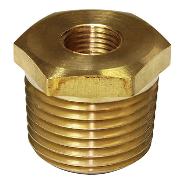 SAAS Brass Sender Adapter Bush 1/2-14 NPT to 1/8-27 NPT - SGA-320053