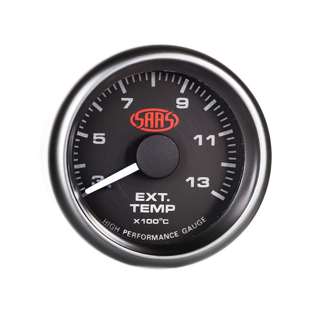 SAAS 52mm Black Muscle Series EGT Exhaust Temperature Gauge (300-1300C) - SG-EXT52B