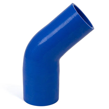 SAAS 45 Degree Angled Silicone Reducer - 63 x 76mm (2.5 x 3 Inch) - Blue - SSH456376E