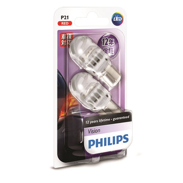 Philips LED Tail Bulb Bayonet 2Pk - 12839REDB2