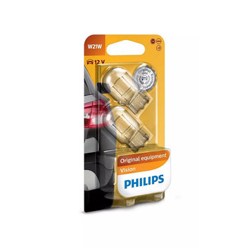 Philips 12065B2 Vision Line 12V W21W 21W Wedge Globes (Twin Pack)