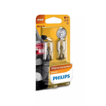 Philips 12067B2 Vision Line 12V W16W 16W Wedge Globes (Twin Pack)