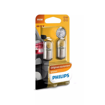 Philips 12814B2 Vision Line 12V R10W 10W Bayonet Globes (Twin Pack)