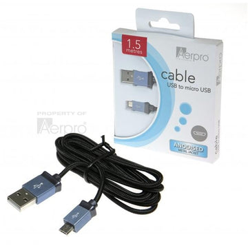 Aerpro ADM2USBA Aluminium Micro USB to USB Cable