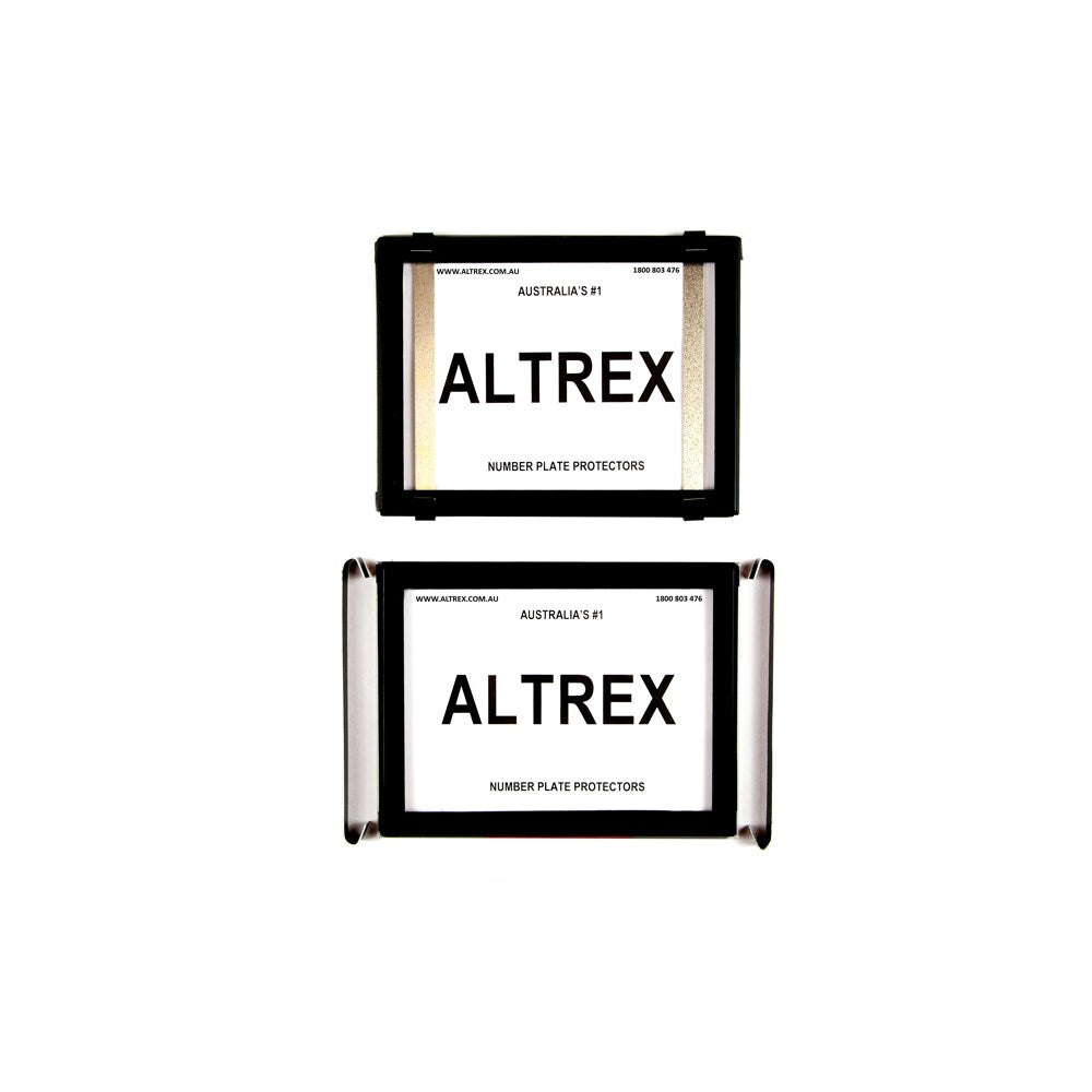 Altrex Number Plate Protector Covers -  NSW 2 Figure Black Without Lines (175x134mm & 175x134mm) - 2NL