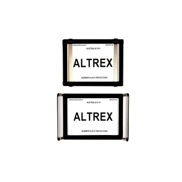 Altrex Number Plate Protector Covers -  NSW 2 Figure Black Without Lines (175x134mm & 175x134mm) - 2NL