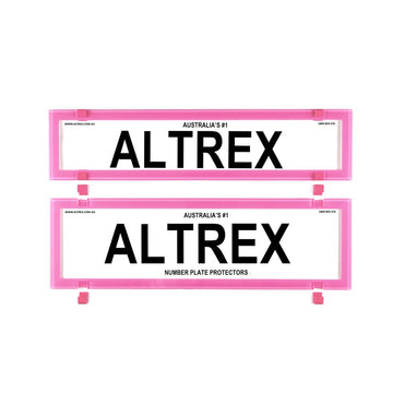 Altrex Number Plate Protector Covers -  Slimline NSW, SA Pink Without Lines (372x84mm & 372x107mm) - 6BCNLP