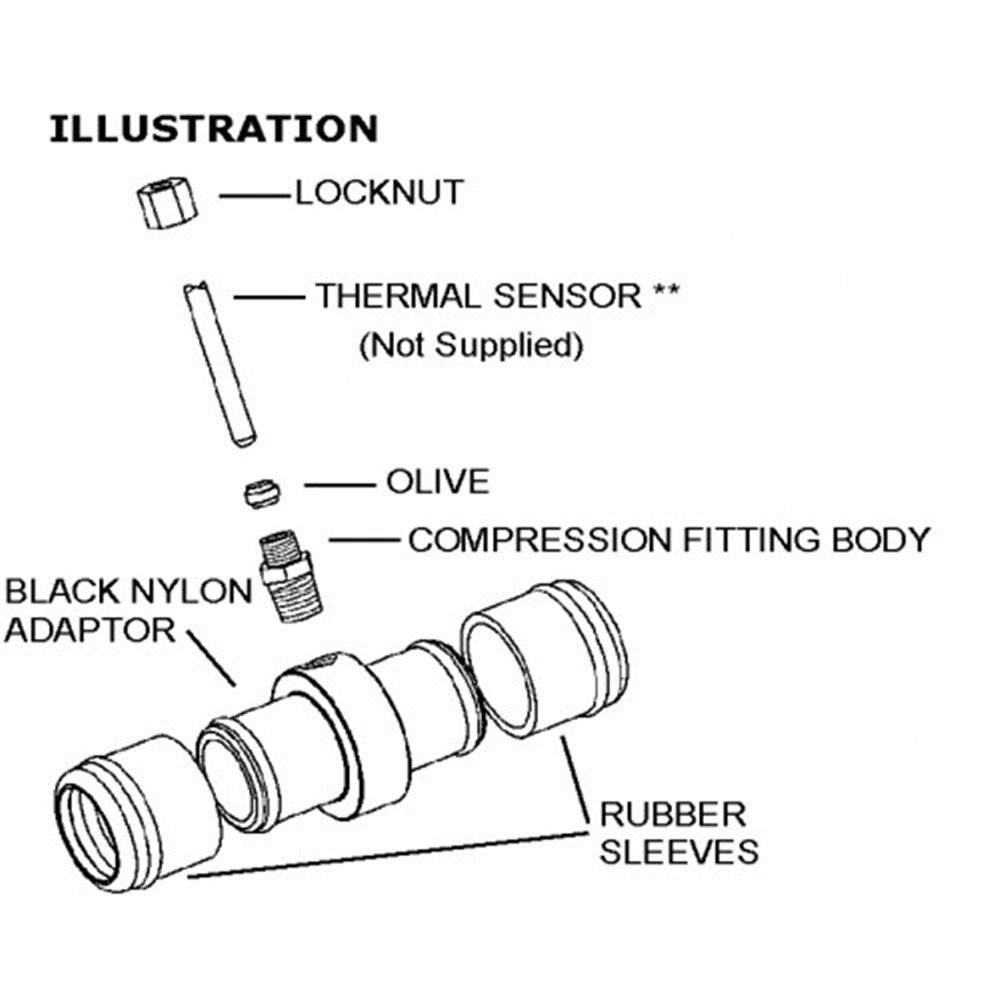 Davies, Craig Universal Nylon Inline Temperature Sensor Adapter Kit (35mm) - 0409
