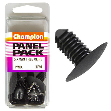 Champion Fasteners Christmas Tree Clips (24mm Head, 19mm Length, 10mm Stem) - Pack of 5 - TF91