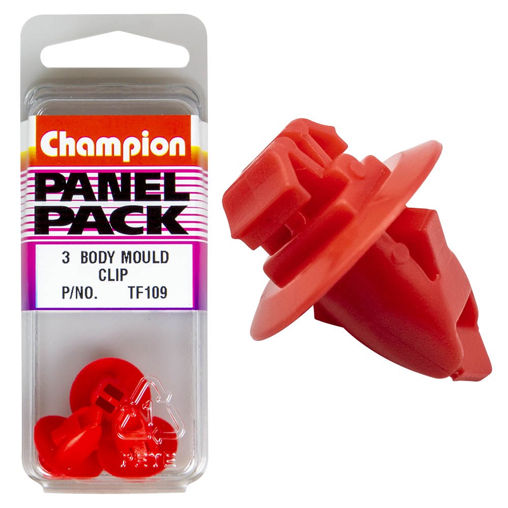 Champion Fasteners Body Mould Clips (17mm Head, 13mm Length) - Pack of 3 - TF109