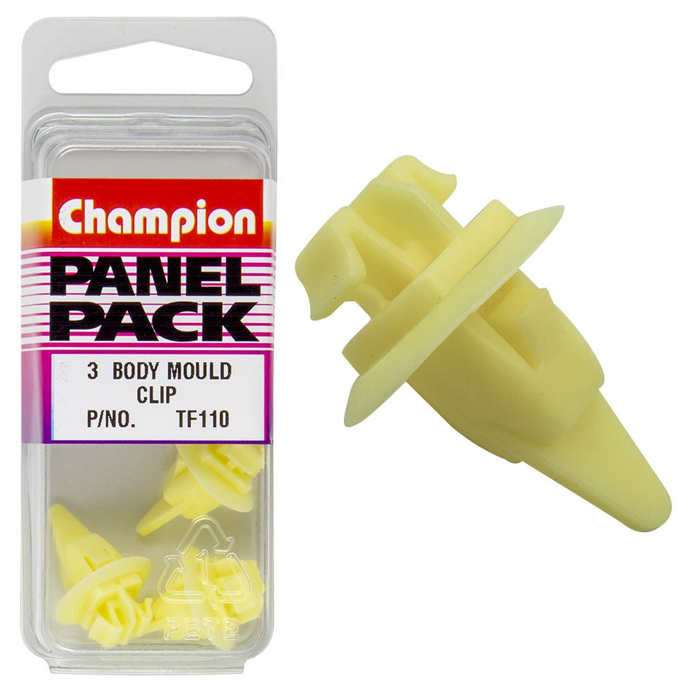 Champion Fasteners Body Mould Clips (17mm Head, 17mm Length) - Pack of 3 - TF110