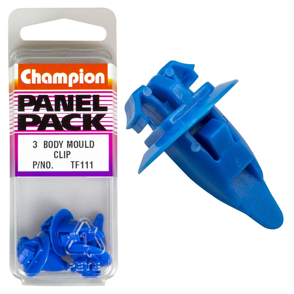 Champion Fasteners Body Mould Clips (17mm Head, 17mm Length) - Pack of 3 - TF111