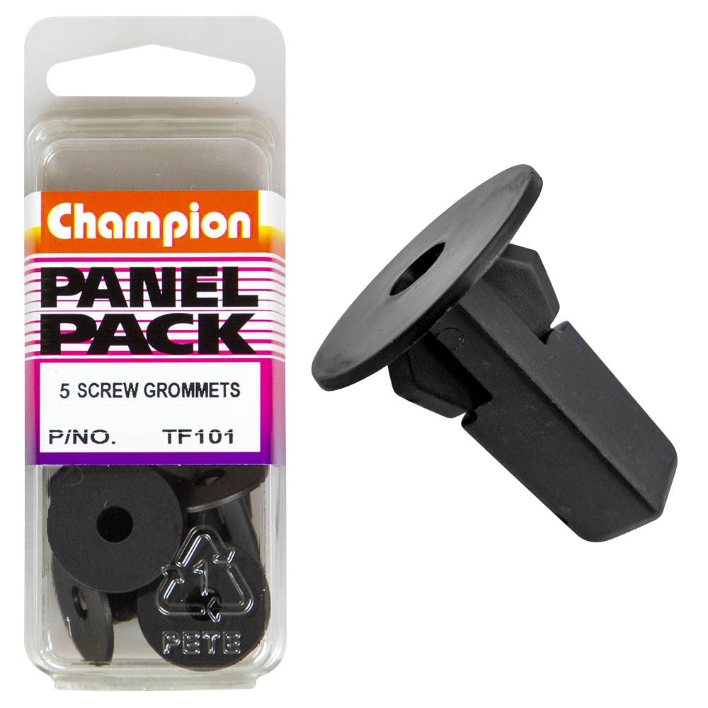 Champion Fasteners Screw Grommets (20mm Head, 17mm Length, to Suit 8.8mm Hole) - Pack of 5 - TF101