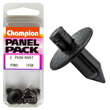 Champion Fasteners Push Rivets (18mm Head, 16mm Length, to Suit 8mm Hole) - Pack of 2 - TF58