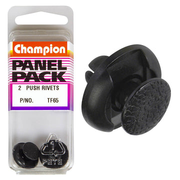 Champion Fasteners Push Rivets (18mm Head, 7mm Length, to Suit 7mm Hole) - Pack of 2 - TF65