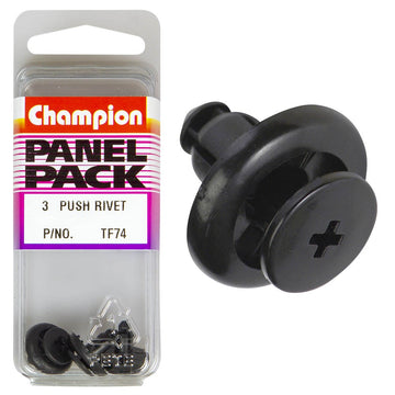 Champion Fasteners Push Rivets (15mm Head, 14mm Length, 5mm Stem) - Pack of 3 - TF74