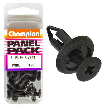 Champion Fasteners Screw Type Scrivets (15mm Head, 18mm Length, to Suit 6mm Hole) - Pack of 8 - TF78