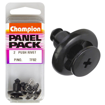 Champion Fasteners Push Rivets (20mm Head, 9mm Length, to Suit 9mm Hole) - Pack of 2 - TF82